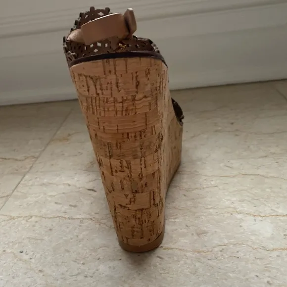 Tory Burch Brown Leather Espadrilles