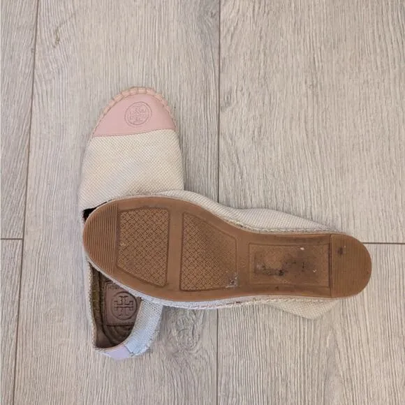 Tory Burch Cap Toe Slip On Espadrilles in Size 7. In Great Preloved Condition.