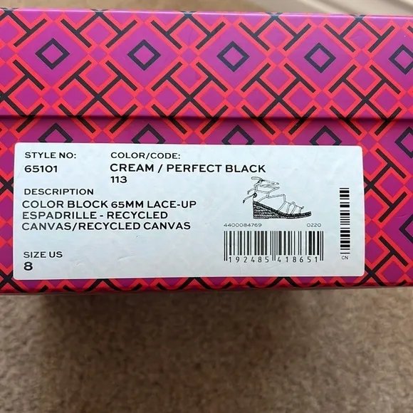 Tory Burch Color Block Espadrilles Wedge Sandals