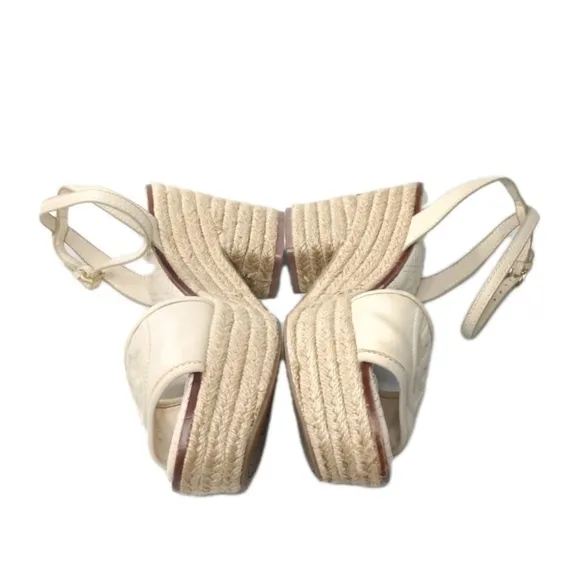 Tory Burch Fleming Espadrilles Shoes Women's Size 9 Platform Sandals