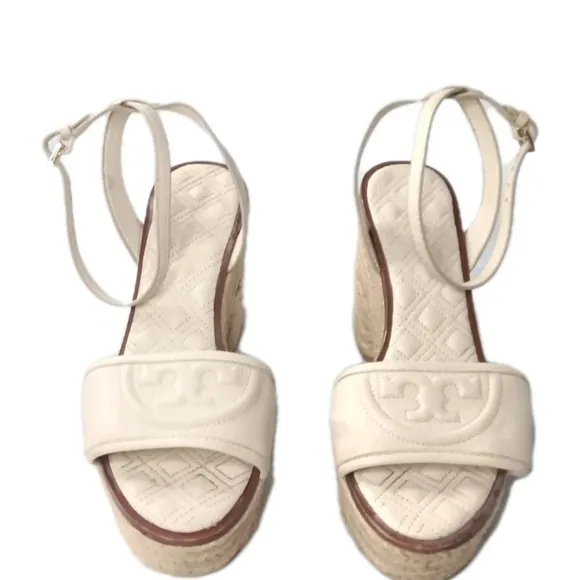 Tory Burch Fleming Espadrilles Shoes Women's Size 9 Platform Sandals
