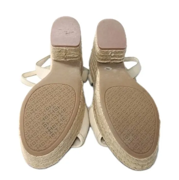 Tory Burch Fleming Espadrilles Shoes Women's Size 9 Platform Sandals
