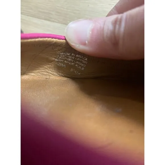 Tory Burch logo ballet flats women’s size 8.5 pink leather