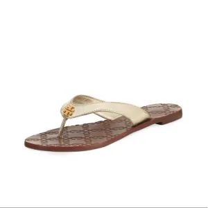 Tory Burch Monroe Metallic Flat Thong Sandal