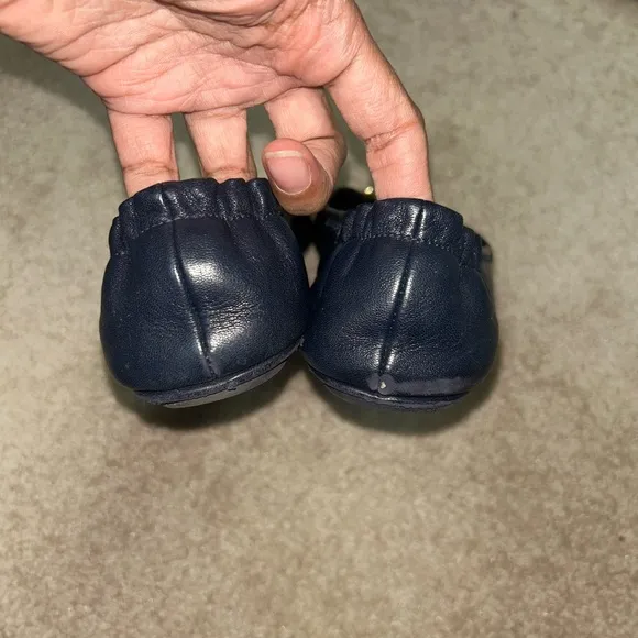 Tory Burch Navy Ballet Flats