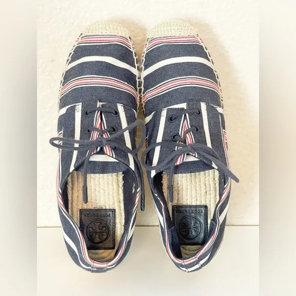 Tory Burch platform espadrilles.