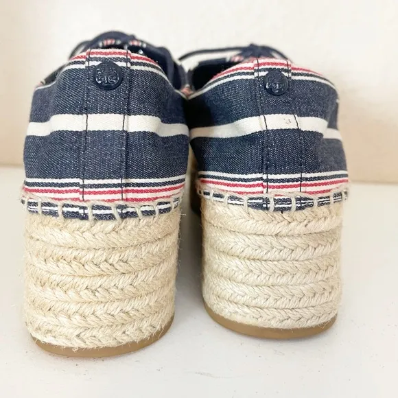 Tory Burch platform espadrilles.