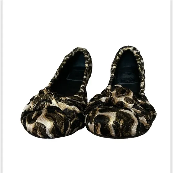 Tory Burch printed ballet flats size 8 leopard print