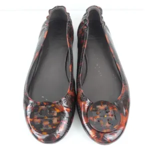 Tory Burch Tortoise Ballet Flats Patent Leather Size 8.5