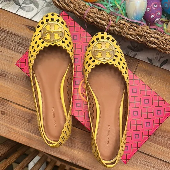 Tory Burch Yellow Ballet Flats
