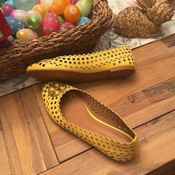 Tory Burch Yellow Ballet Flats