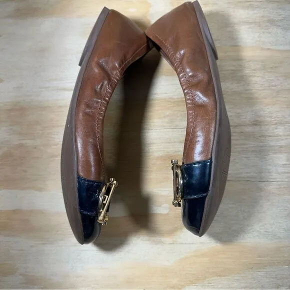 Tory Burch Sienna Brown and Black Ballet Flats Women’s Size 7