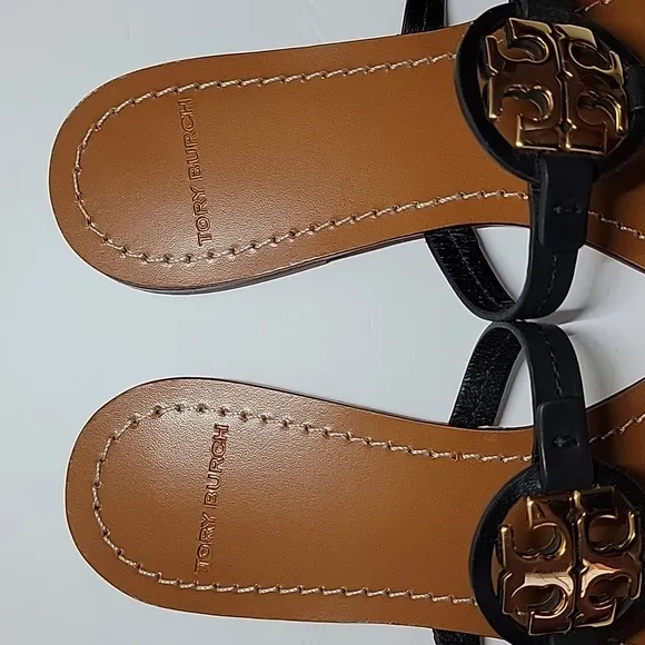 Tory BurchT-Mini Miller  Leather Thong flat sandals/ 6.5
