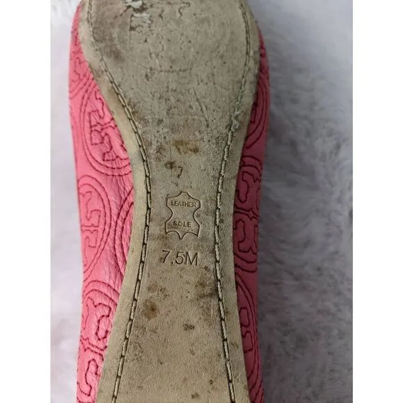 Tory Burch Chelsea Pink Stitched Ballet Flats sz 7.5