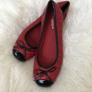 TOSCA BLU Ballet Red Black flats
