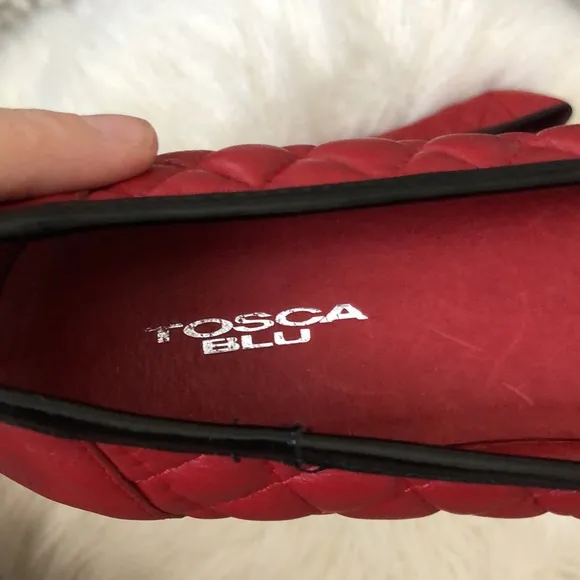 TOSCA BLU Ballet Red Black flats