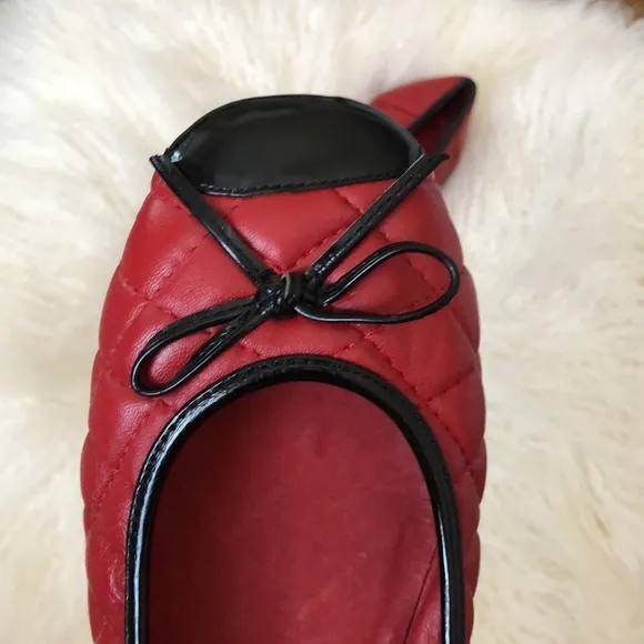 TOSCA BLU Ballet Red Black flats