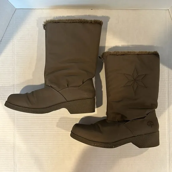 Totes Taupe Snowflake Wide Insulated Women’s Waterproof Snow Winter Boots 7W