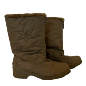 Totes Taupe Snowflake Wide Insulated Women’s Waterproof Snow Winter Boots 7W