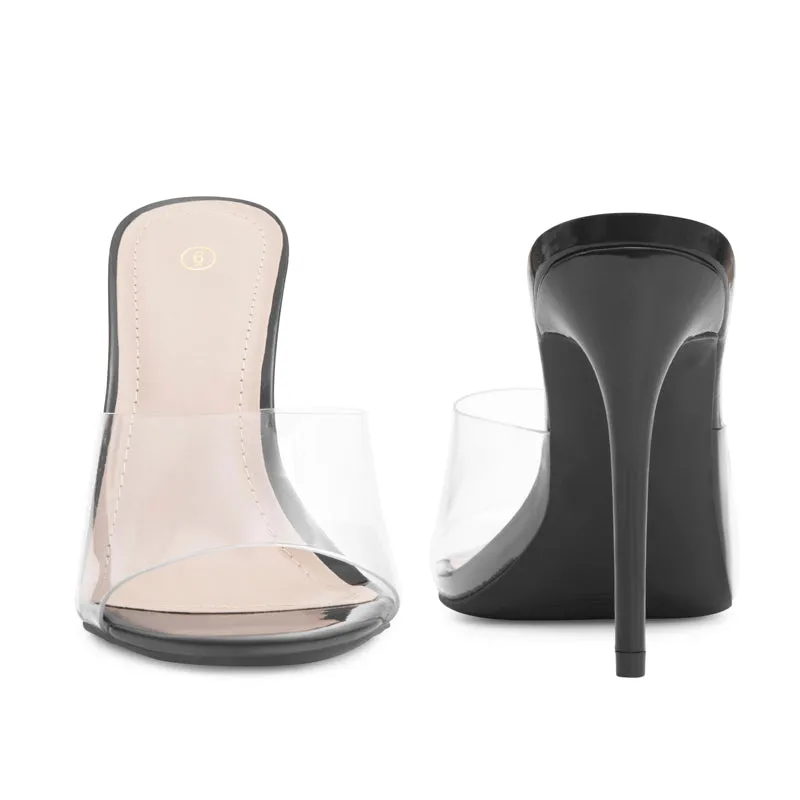 Transparent Heeled Sandals Mysoft