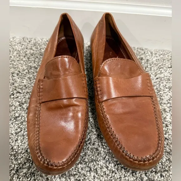 Trask Men's Brown Leather Penny Loafers size 10