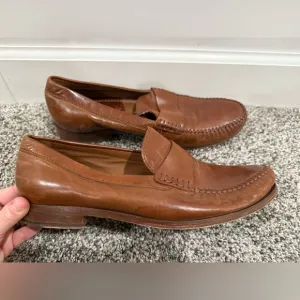 Trask Men's Brown Leather Penny Loafers size 10