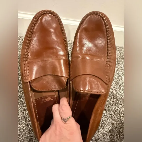 Trask Men's Brown Leather Penny Loafers size 10
