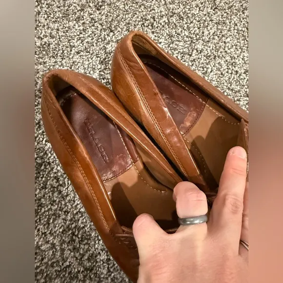 Trask Men's Brown Leather Penny Loafers size 10