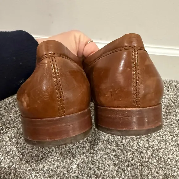 Trask Men's Brown Leather Penny Loafers size 10