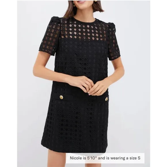 TUCKERNUCK Black Cane Lace Janelle Dress