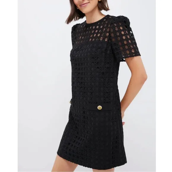 TUCKERNUCK Black Cane Lace Janelle Dress