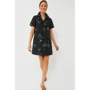 Tuckernuck Black Meadow Large Rue Marley Dress Black Floral Cotton Button-Up XL