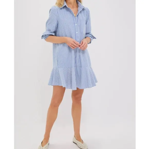 TUCKERNUCK Blue Stripe Callahan Shirt Dress