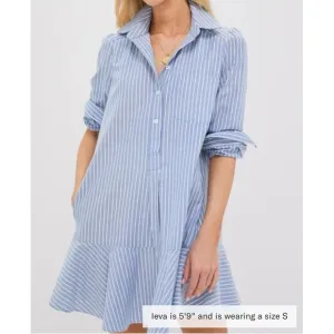 TUCKERNUCK Blue Stripe Callahan Shirt Dress