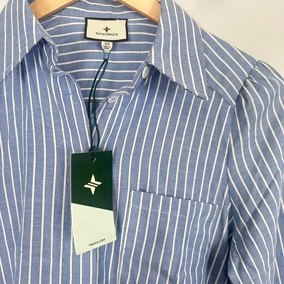 TUCKERNUCK Blue Stripe Callahan Shirt Dress