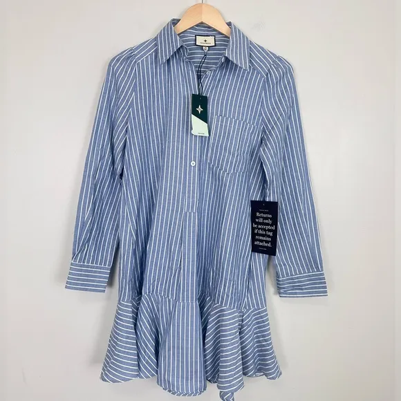 TUCKERNUCK Blue Stripe Callahan Shirt Dress