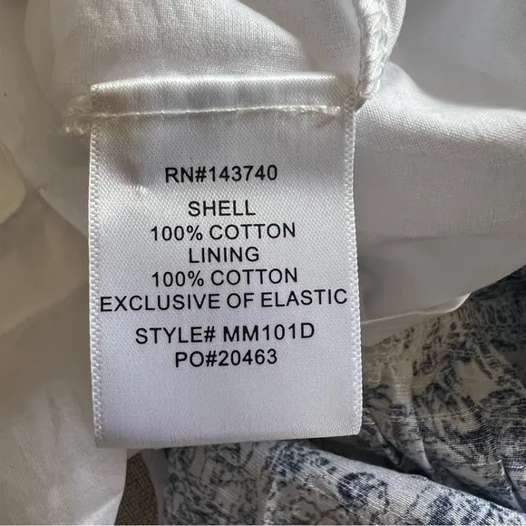 Tuckernuck Hyacinth house Long sleeve Georgina midi dress xxs Blue toile print