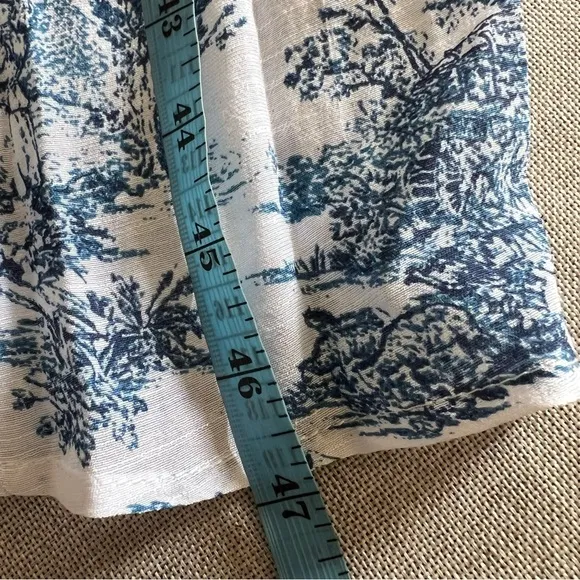 Tuckernuck Hyacinth house Long sleeve Georgina midi dress xxs Blue toile print