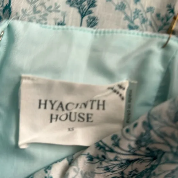 Tuckernuck Hyacinth House Teal Floral Lace Up Lila Midi Dress
