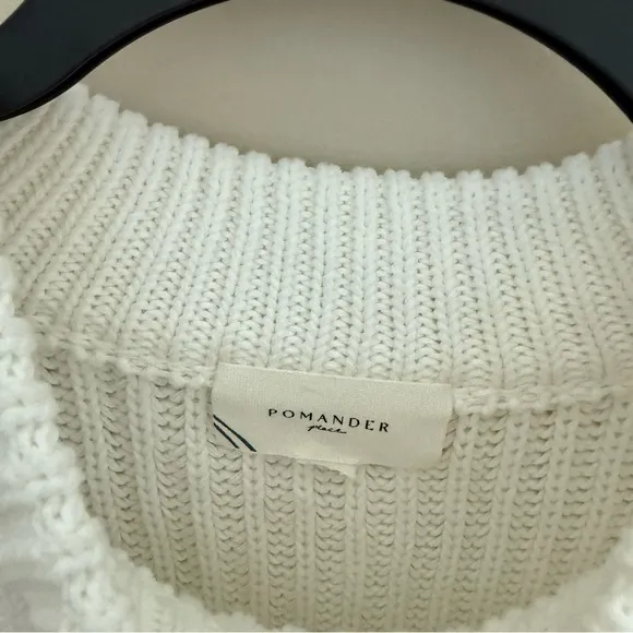 Tuckernuck POMANDER PLACE 100% Cotton White Casper Oversized Chunky Sweater