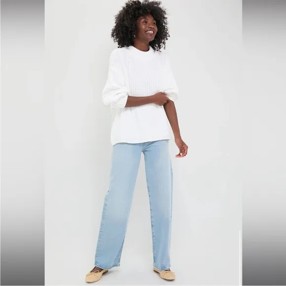 Tuckernuck POMANDER PLACE 100% Cotton White Casper Oversized Chunky Sweater