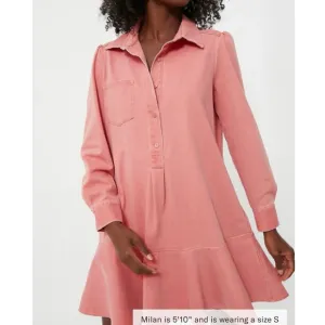 TUCKERNUCK X NANTUCKET REDS Nantucket Red Stretch Twill Callahan Shirt Dress