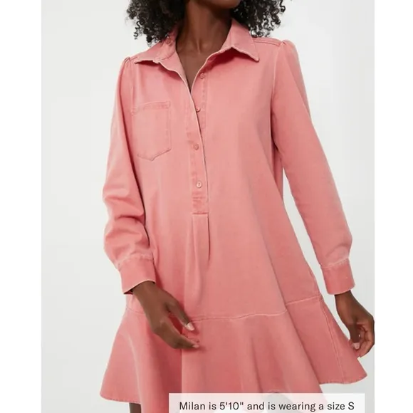 TUCKERNUCK X NANTUCKET REDS Nantucket Red Stretch Twill Callahan Shirt Dress