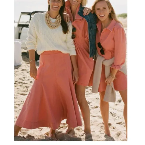 TUCKERNUCK X NANTUCKET REDS Nantucket Red Stretch Twill Callahan Shirt Dress