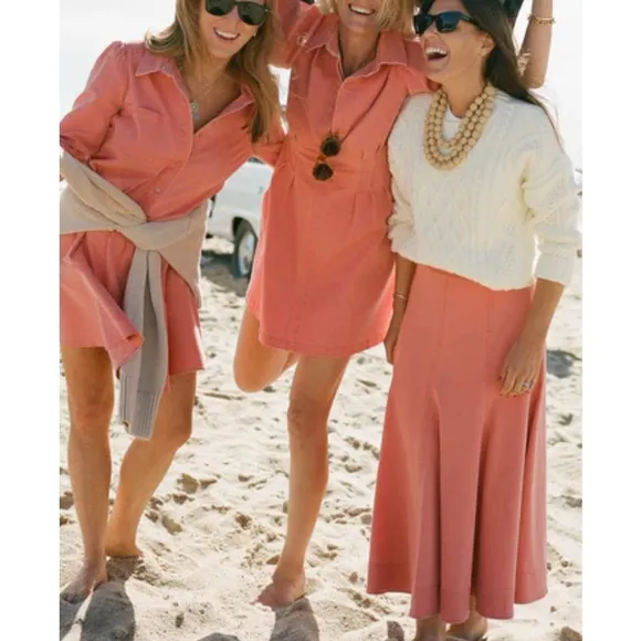 TUCKERNUCK X NANTUCKET REDS Nantucket Red Stretch Twill Callahan Shirt Dress