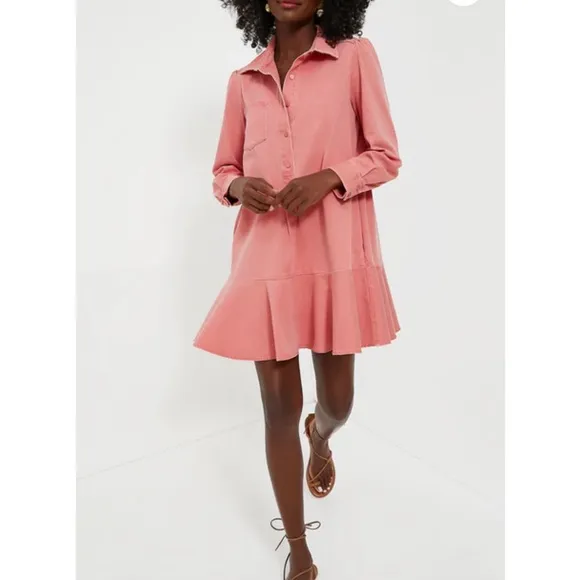 TUCKERNUCK X NANTUCKET REDS Nantucket Red Stretch Twill Callahan Shirt Dress