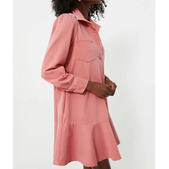 TUCKERNUCK X NANTUCKET REDS Nantucket Red Stretch Twill Callahan Shirt Dress
