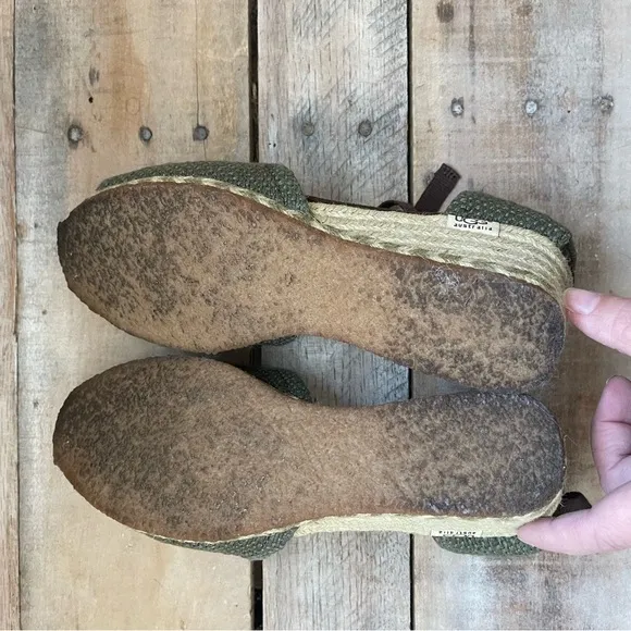UGG Australia DELMAR Woven ESPADRILLES WEDGE SANDALS