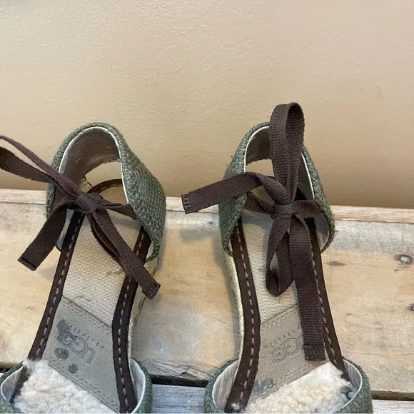 UGG Australia DELMAR Woven ESPADRILLES WEDGE SANDALS