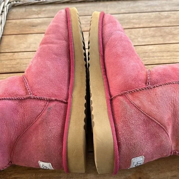 UGG CLASSIC KNOT DIVA PINK BAILEY BOOT 12